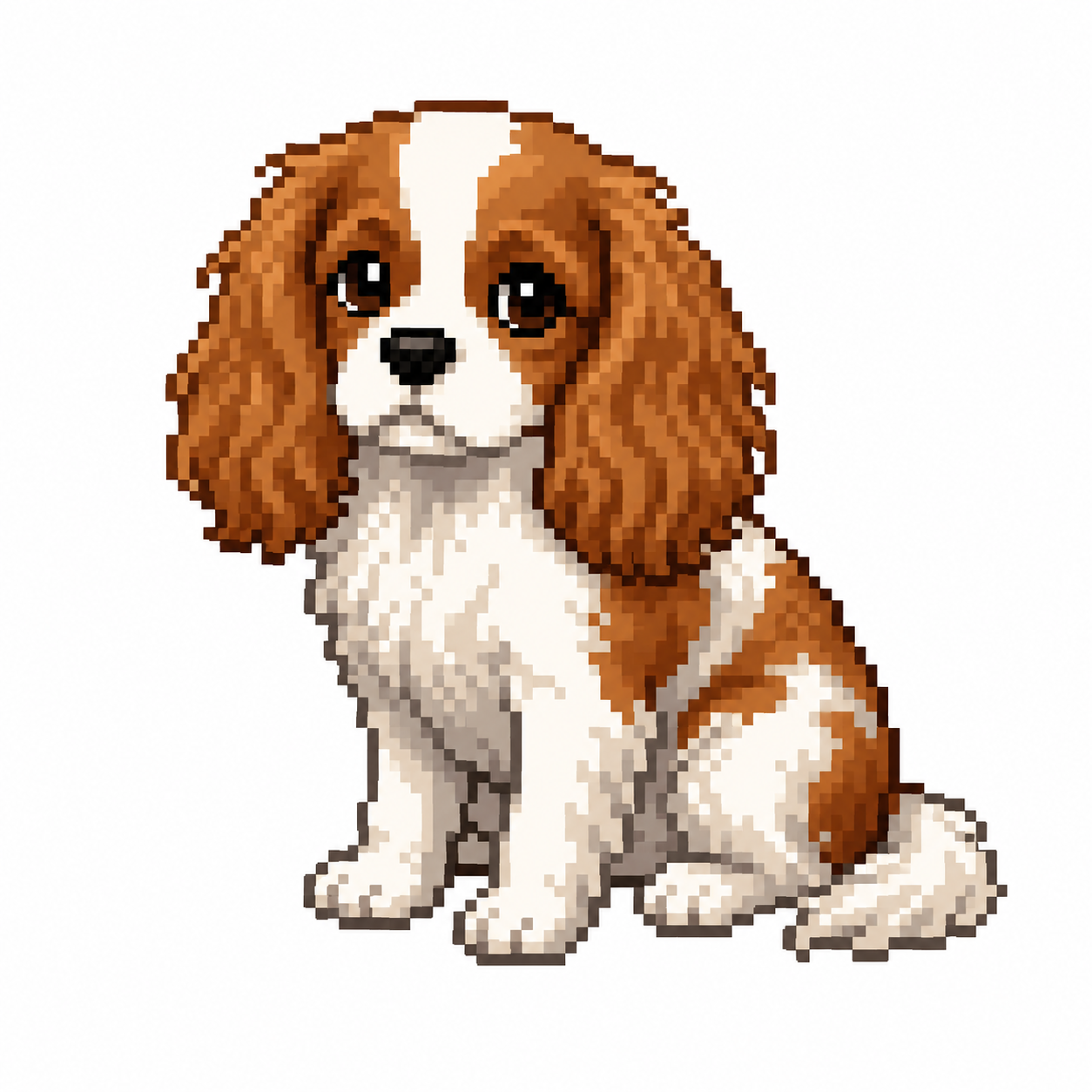 Pixel Art Cavalier King Charles Spaniel